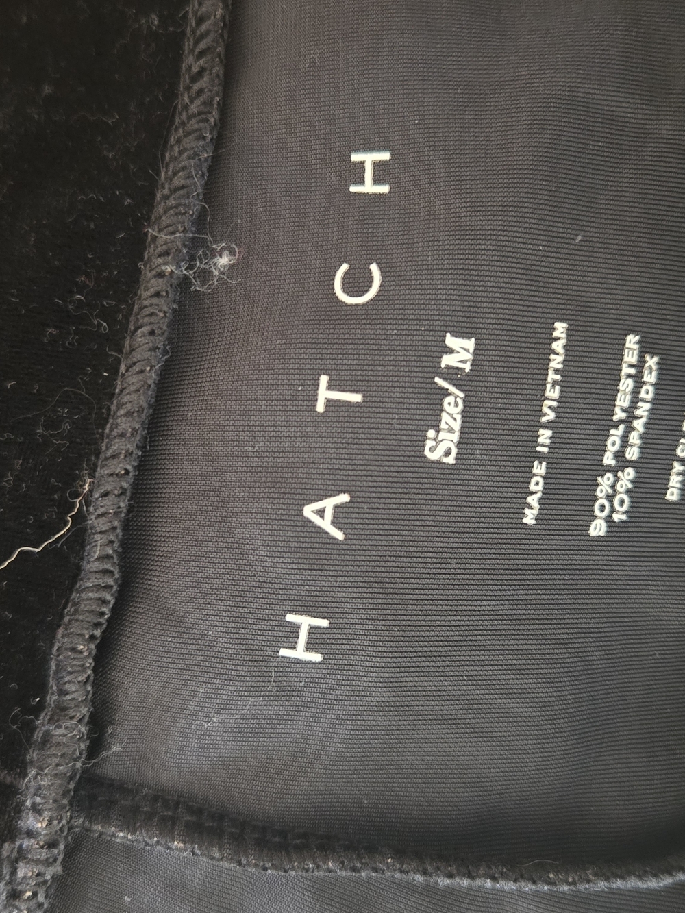 HATCH Maternity Black Stretch Leggings Minimalist Velvet Velour Basics - Picture 4 of 6